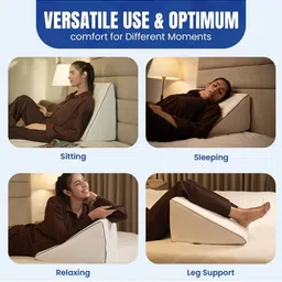 PILLOW TREE White Cotton Rectangular Shaped Memory Foam Pre-Filled Cushion-picture-31