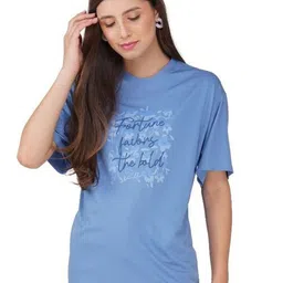 VERMELLO Printed Round Neck Cotton Regular Fit T-shirt-picture-26