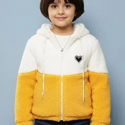 Aarika Girls Colourblocked Woollen Puffer Jacket-picture-32