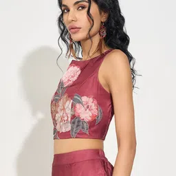 AKKRITI BY PANTALOONS Women Printed Sleeveless Crop Top image 2