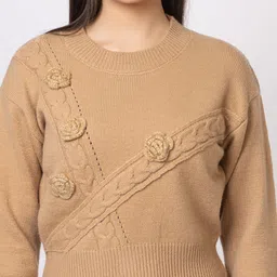 GFO Women Solid Woollen Sweaters image 2