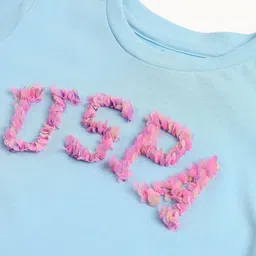 U.S. Polo Assn. Kids Girls Brand Logo Pure Cotton Applique T-shirt image 3