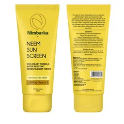 Nimbarka Neem Sunscreen SPF 30 Broad Spectrum UV Protection - 100 ml image 1