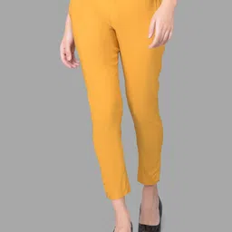 Comfort Lady Women Cotton Mid-Rise Pencil Trousers-image-80
