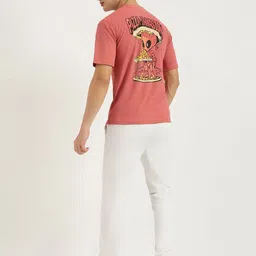 shershaan Men Graphic Printed Round Neck Cotton Oversized T-shirt image 2