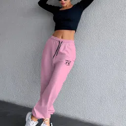 TABADTOD Women Typography Printed Regular Fit TrackPants image 5