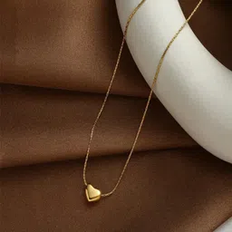 Yugosmile Gold-Plated Heart Shaped Pendant with Chain-picture-38