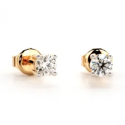 VALANOVA Hallmarked 14Kt Rose Gold Diamond Studded Earrings - 0.86 g-picture-26