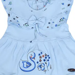 SHAKTI CREATION Girls Floral Print Flutter Sleeves Fit & Flare Dress image 5