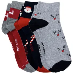 Mint & Oak Unisex Pack Of 3 Patterned Ankle-Length Socks image 2