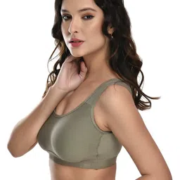 samvar Women Cotton Grey Non Padded Non-Wired Lingerie Bra Sport wear Gym Crop Tank Top-picture-20