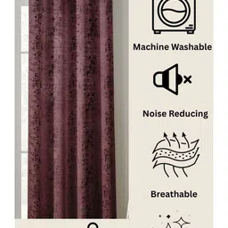 GEET CREATIONS Brown & Black Door Curtain image 3
