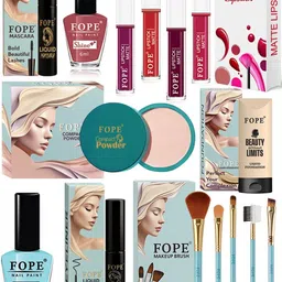 FOPE Set Of 15 Foundation, Compact, Mascara, Lipstick, Nail Polish & Brush Set image 1