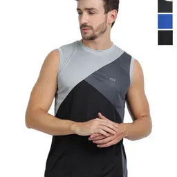 FTX Pack Of 4 Colourblocked Round Neck T-shirts-picture-12