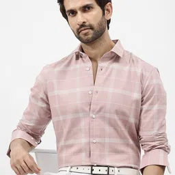 RARE RABBIT Men Comfort Windowpane Checks Opaque Checked Casual Shirt-picture-34