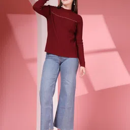 Thirty Threads Women Ribbed Woollen Pullover image 3