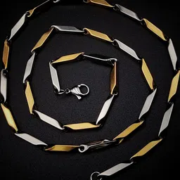 19TH JULY JEWELS Unisex Silver-Plated Stainless Steel Minimal Ethnic Chain-picture-34