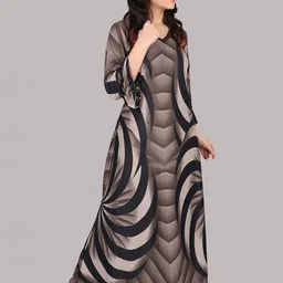 PURSA Pack Of 2 Printed Maxi Nightdress image 5