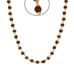 kesar zems Alloy Gold-Plated Rudraksha Necklace-picture-54