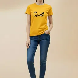 GLITO X Women Typography Printed T-shirt image 3