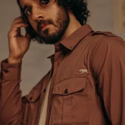 Andamen Men Premium Slim Fit Solid Button-Down Collar Casual Shirt image 3