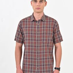 Indian Terrain Men Classic Slim Fit Tartan Checks Checked Casual Shirt-picture-25
