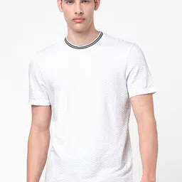 Celio Men Self Design Round Neck Cotton T-shirt-picture-55