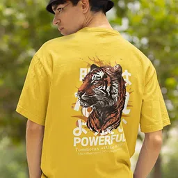 Elibolz Men Printed Drop-Shoulder Sleeves Bio Finish T-shirt-picture-34