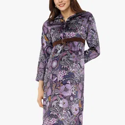 RAREISM Women Floral Printed A-Line Dress-picture-35