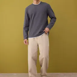 Trendyol Men Colourblocked Long Sleeves Round Neck Pullover Sweatshirt-image-7