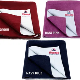totsnap Fleece, Rubber Baby Bed Protecting Mat image 1