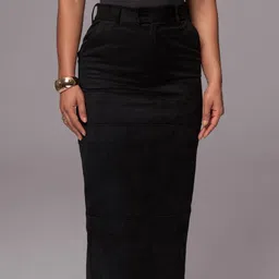 Bee Boe Bee Aurora Collection Rustic Suede Black Maxi Skirt image 3