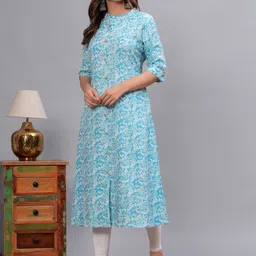 KALINI Printed A-Line Kurta image 3