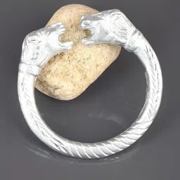 Lovemi Movements Women Silver-Plated Viking-Style Torque Bracelet-picture-10