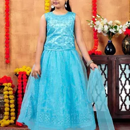 BAESD Girls Embroidered Ready to Wear Lehenga & Blouse With Dupatta-picture-35