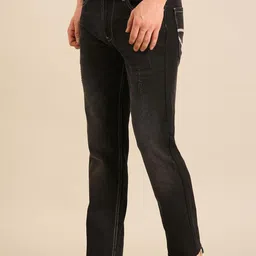 CAVALLO by Linen Club Men Urban Slim Fit Mid-Rise Mildly Distressed Light Fade Jeans image 5