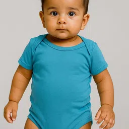 YK Kids Sky Blue Cotton Romper-picture-16