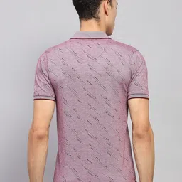 Monte Carlo Men Geometric Printed Polo Collar Cotton T-shirt image 5