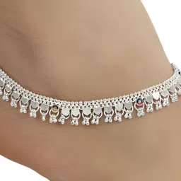 AanyaCentric Set Of 4 Silver-Plated Anklet image 5