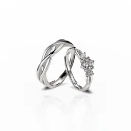 Teeragaj Set Of 2 Stones Studded Couple Adjustable Finger Rings-image-28