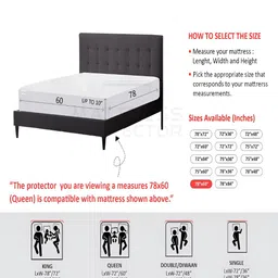 Mattress Protector Navy Blue Quilted Cotton Waterproof Mattress Protector image 4