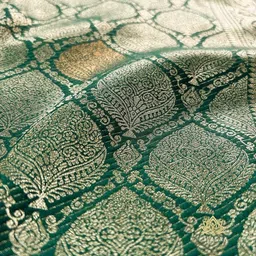 CaniBani Woven Design Zari Silk Blend Handloom Banarasi Saree image 3