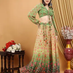 Louis Bayrad Printed Ready to Wear Lehenga With Blouse image 5