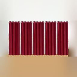 BELLA TRUE Maroon 5 Pieces Door Curtains-picture-24
