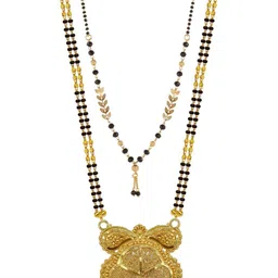 Bhanu diam Gold-Plated Brass Mangalsutra-picture-22