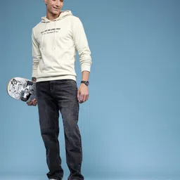 HERE&NOW Typography Printed Hooded Sweatshirt image 2