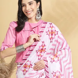 RACHNA Chevron Printed Ready to Wear Saree image 5