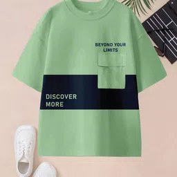 BAESD Boys Pack Of 2 Printed Drop-Shoulder Sleeves Oversized Pure Cotton T-shirts image 2