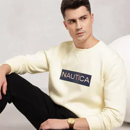 Nautica Brand Logo Fleece Pullover Sweatshirt-picture-28