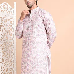 Jompers Men Geometric Embroidered Sequinned Kurta image 1